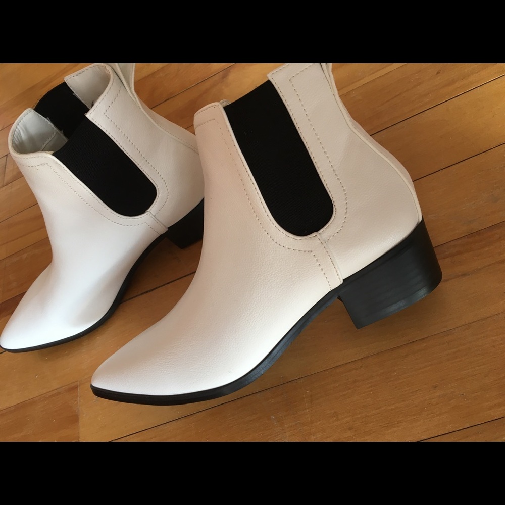 ASOS white Chelsea boots
